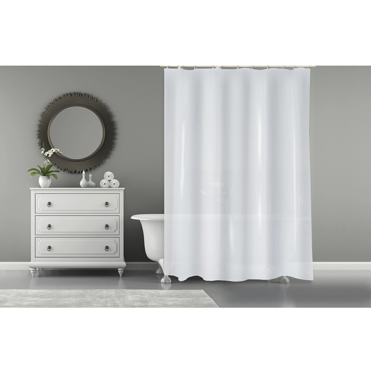 Штора для ванной комнаты Spirella Bio white фото 3