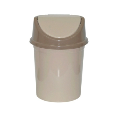 Ведро для мусора Виолет с подвижной крышкой 14л, латте-капучино