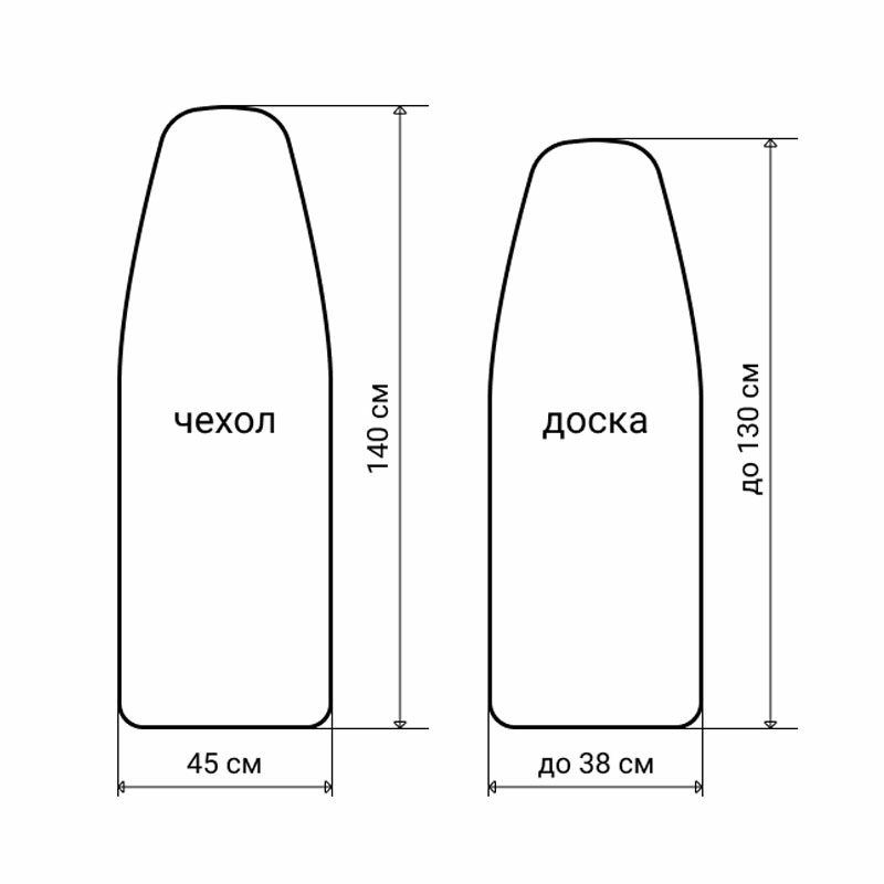2 Чехол для гладильной доски, 140x45см, Leifheit Heat Reflect Universal, металлизированное покрытие фото 2