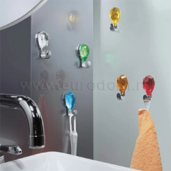 Крючок для ванной Spirella Jewel, пластик, хром, цвет прозрачный фото 3