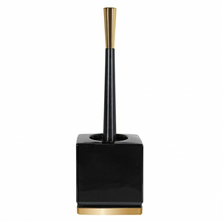 Ерш с подставкой Spirella Roma, черный с золотом фото 1