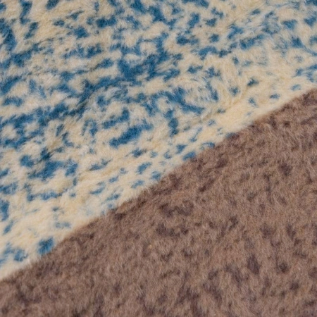 4 Плед 200x220см Pappel Cotton, голубой с бежевым фото 2